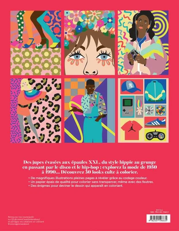 Coloriages par numéro Mode et styles – Livre de coloriage créatif Edition Marabout