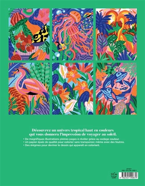 Coloriages mystères Tropiques – Livre de coloriage créatif Edition Marabout