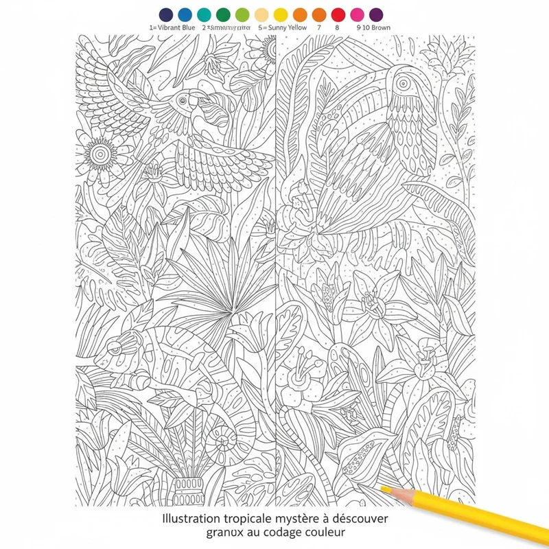 Coloriages mystères Tropiques – Livre de coloriage créatif Edition Marabout