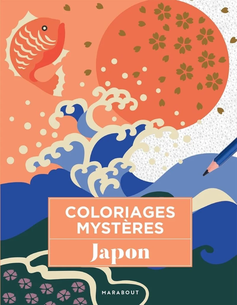 Coloriages Mystères Japon – Livre Art-Thérapie Adulte Marabout