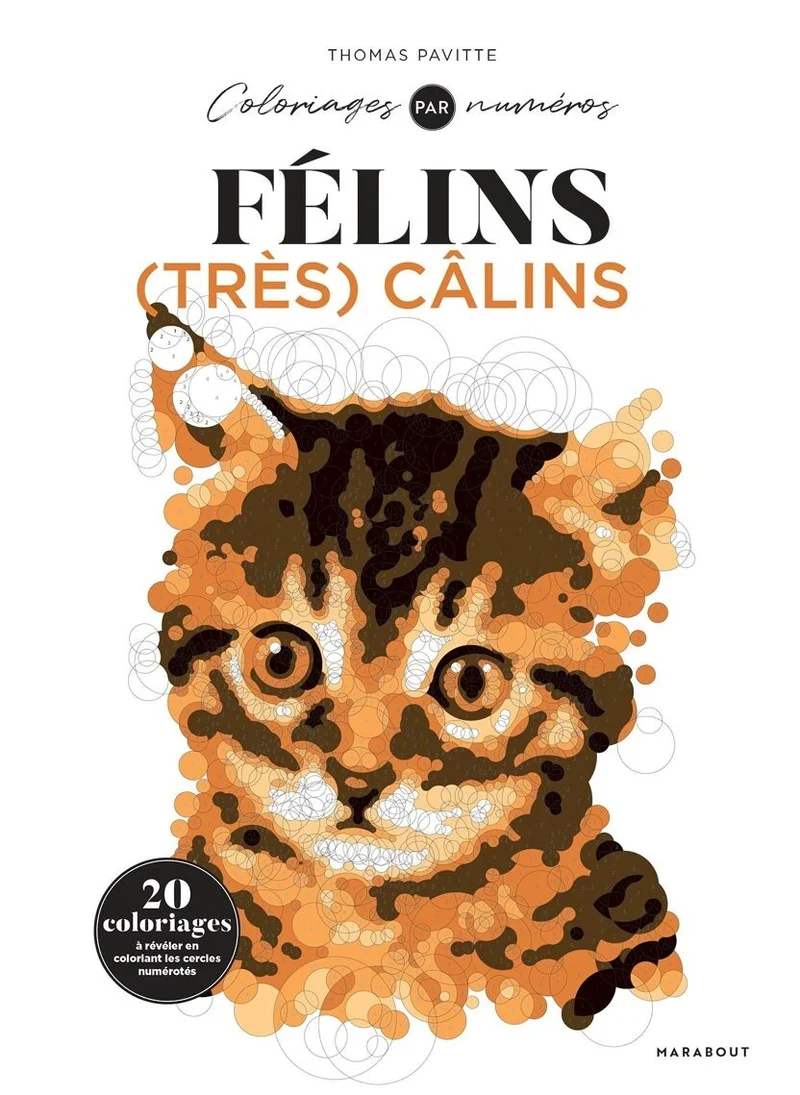 Coloriage Mystère Félins Très Câlins – Livre Art-Thérapie Adulte Marabout