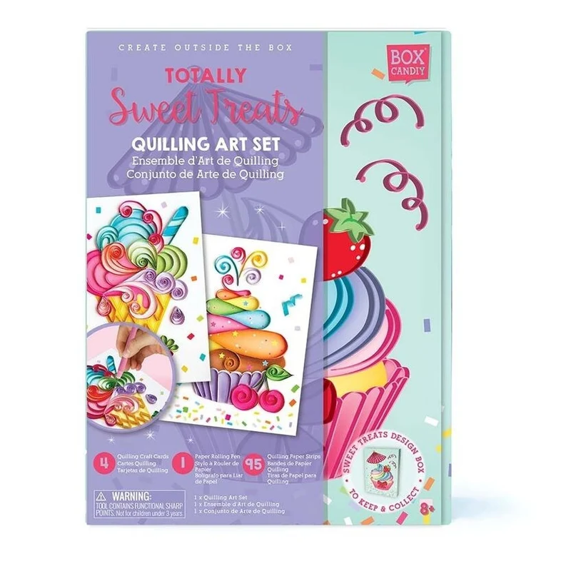 Coffret Quilling Sweet Treats BOX CANDIY® – Kit Créatif Papier Gourmand Enfant dès 6 ans