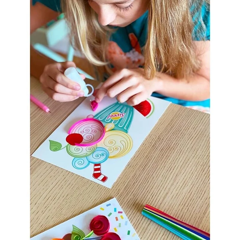 Coffret Quilling Sweet Treats BOX CANDIY® – Kit Créatif Papier Gourmand Enfant dès 6 ans