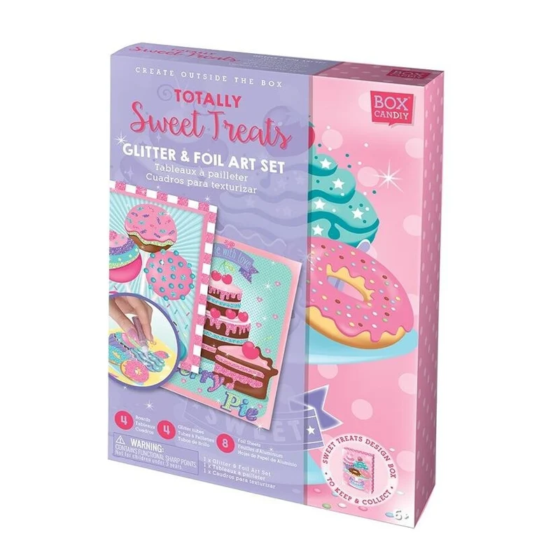 Coffret Paillettes & Feuilles Sweet Treats BOX CANDIY® – Kit Créatif Gourmand Enfant dès 6 ans