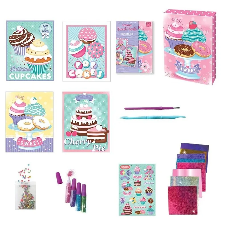 Coffret Paillettes & Feuilles Sweet Treats BOX CANDIY® – Kit Créatif Gourmand Enfant dès 6 ans