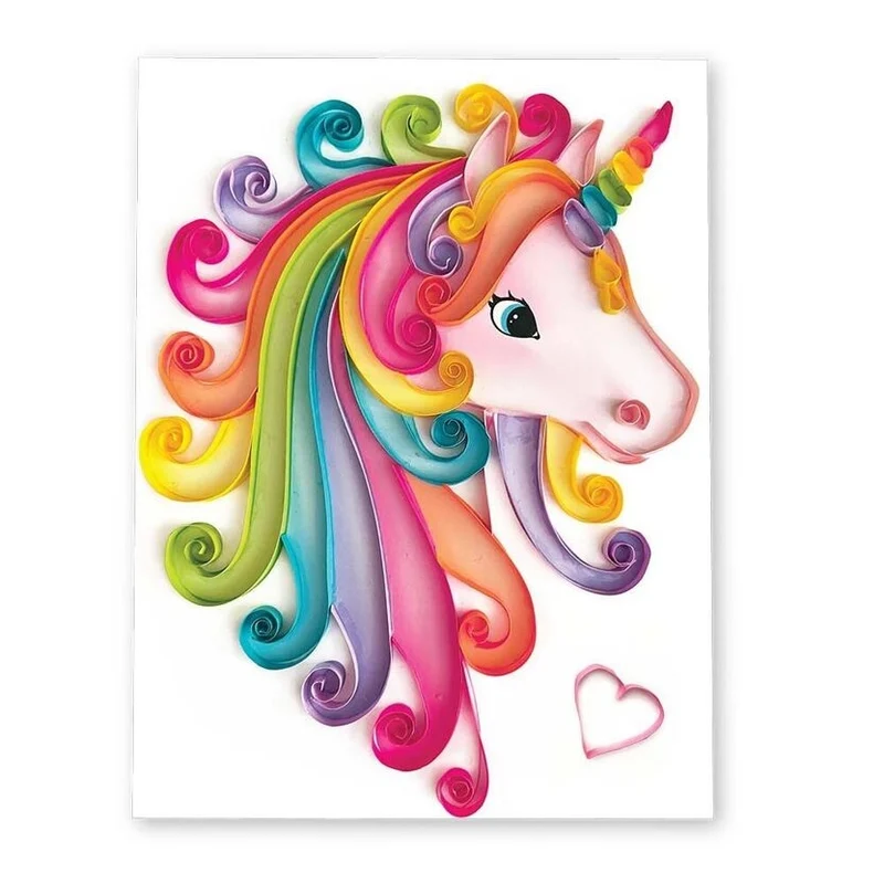 Coffret Quilling Licorne BOX CANDIY® – Kit Créatif Papier Enfant DIY dès 6 ans
