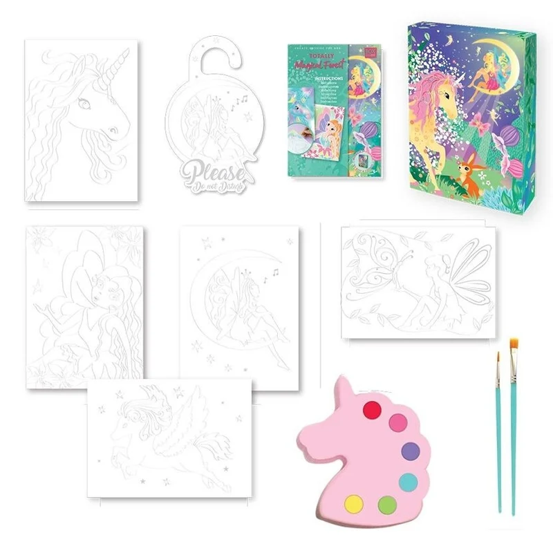 Coffret Aquarelle Forêt Magique BOX CANDIY® – Kit Créatif Enfant Licorne & Fées dès 6 ans
