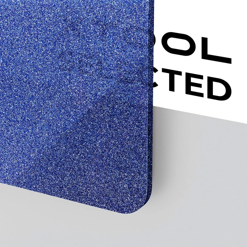 Plaque acrylique opaque brillante bleue scintillante 1/8 (3 pcs)