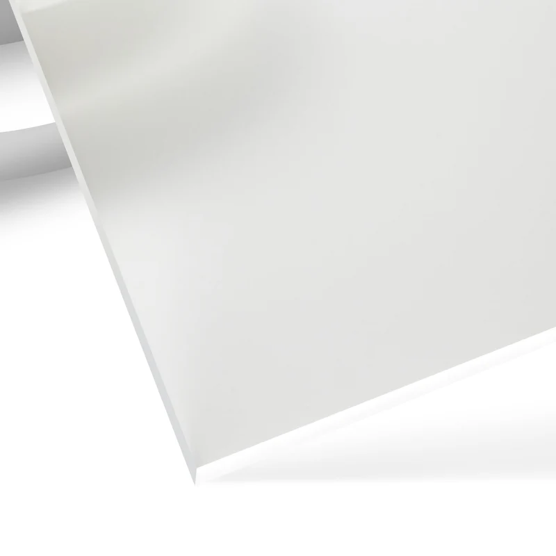 Feuille acrylique plexiglas transparente givrée brillante d'épaisseur 3 mm