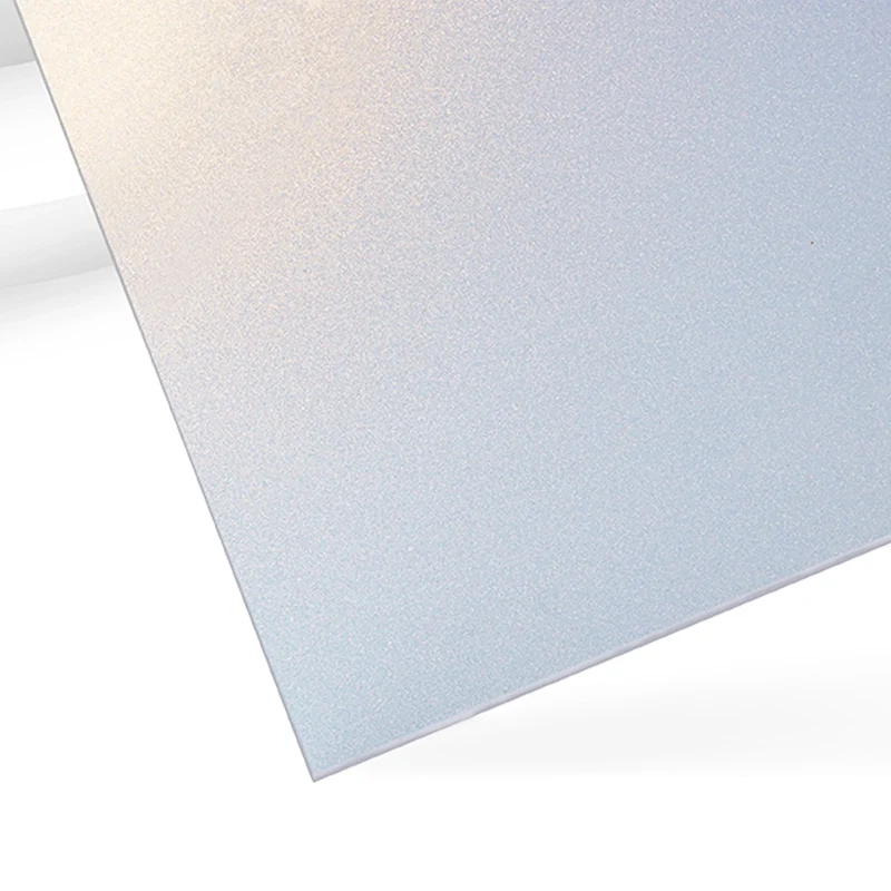 Feuille acrylique pailletée blanche nacrée 3mm (3 pièces)