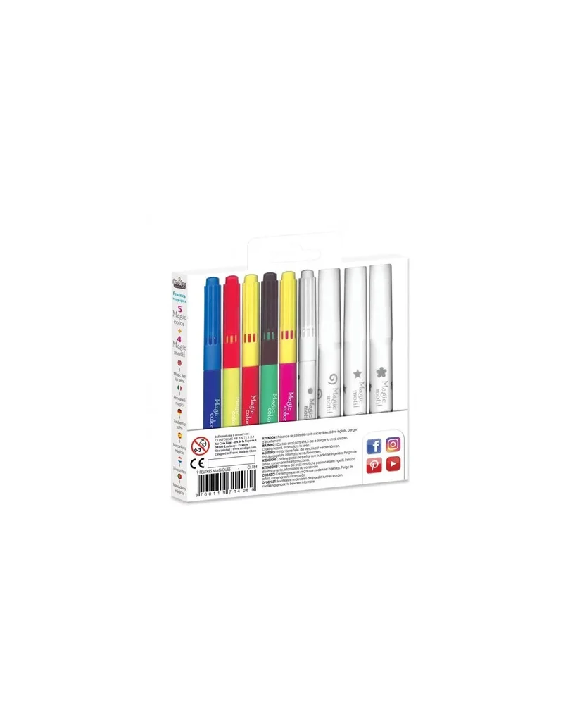 Feutres magiques motifs Créalign’ – Coffret créatif enfants