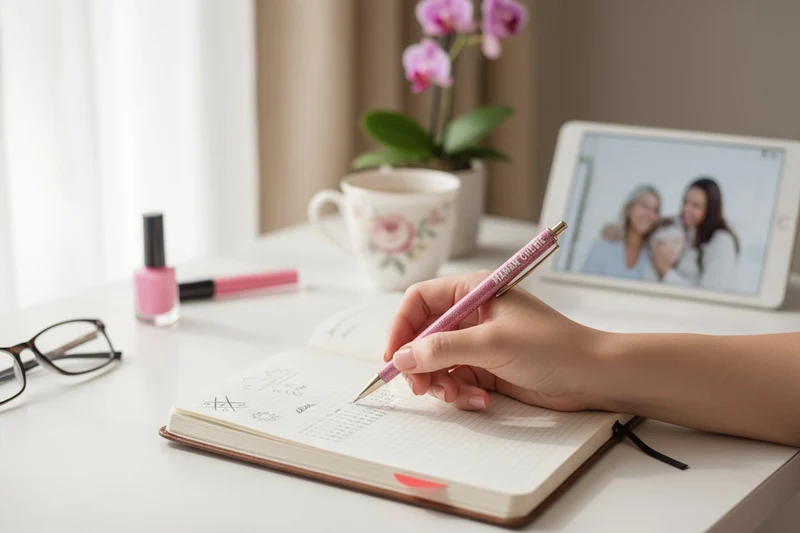 Stylo pailleté Maman Chérie – Idée cadeau maman original