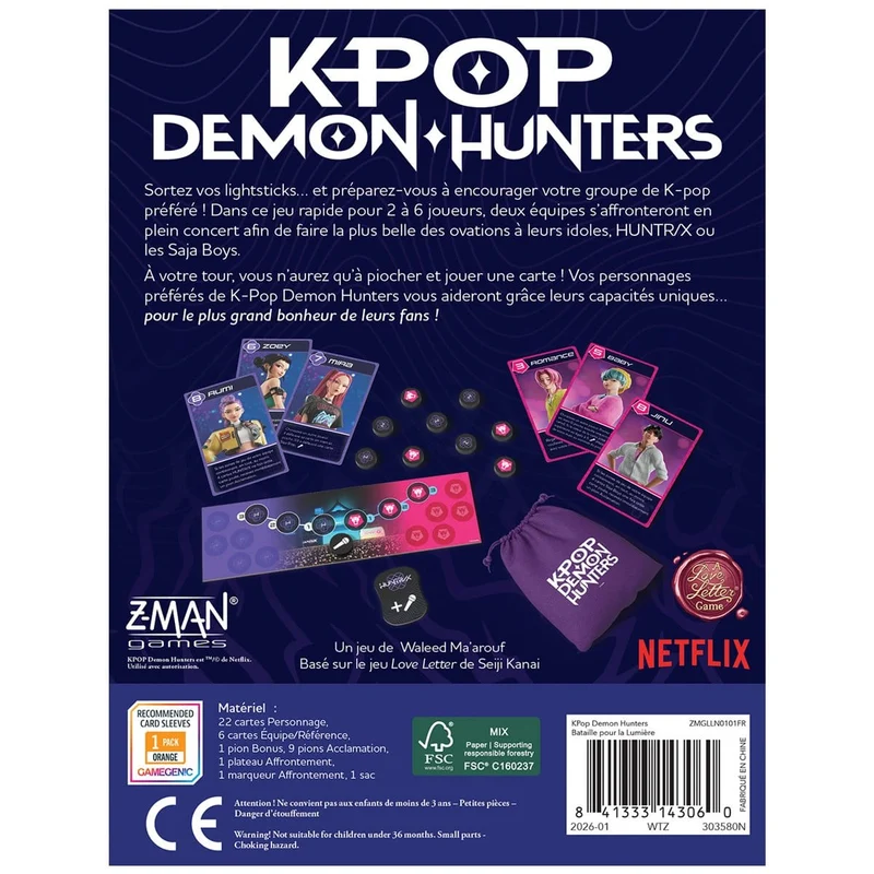KPop Demon Hunters - Battle for the Spotlight - Un jeu Love Letter (FR)