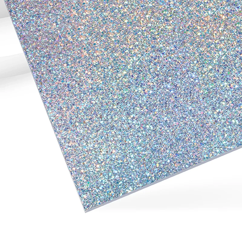 Feuille acrylique holographique avec paillettes étincelantes 3mm(3 pièces)
