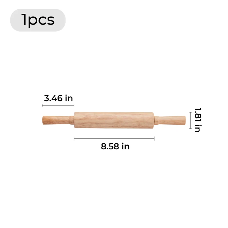 Rouleau à pâtisserie en bois (1 pièce)