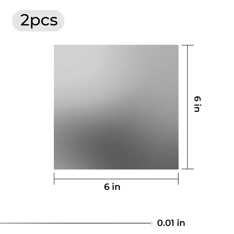 Feuille d'acier inoxydable 304 de 0,3 mm (2 pièces)
