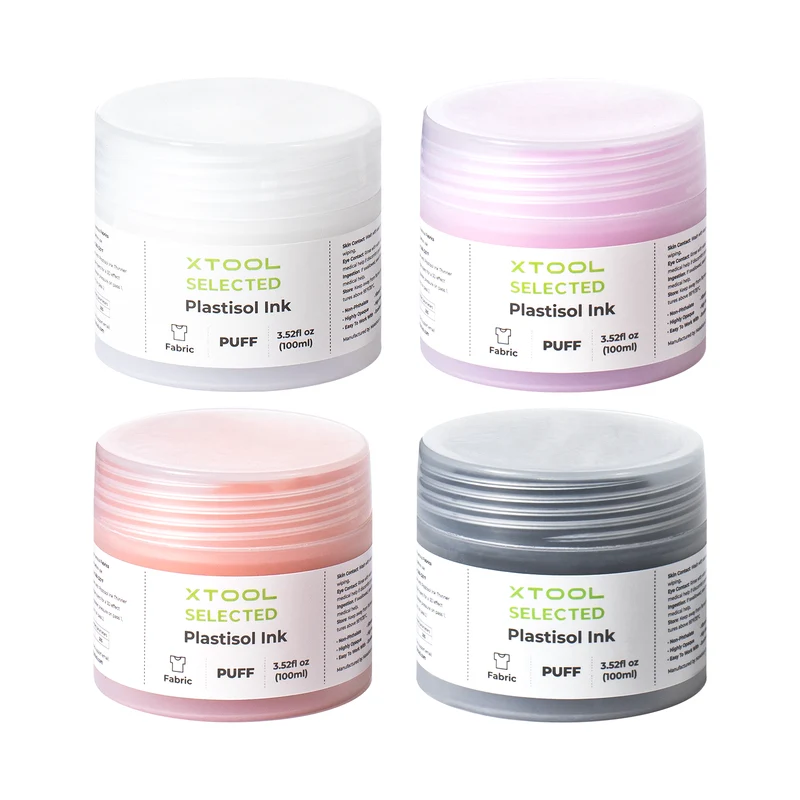 Puff Plastisol Ink pour impression sur tissu (4 couleurs)
