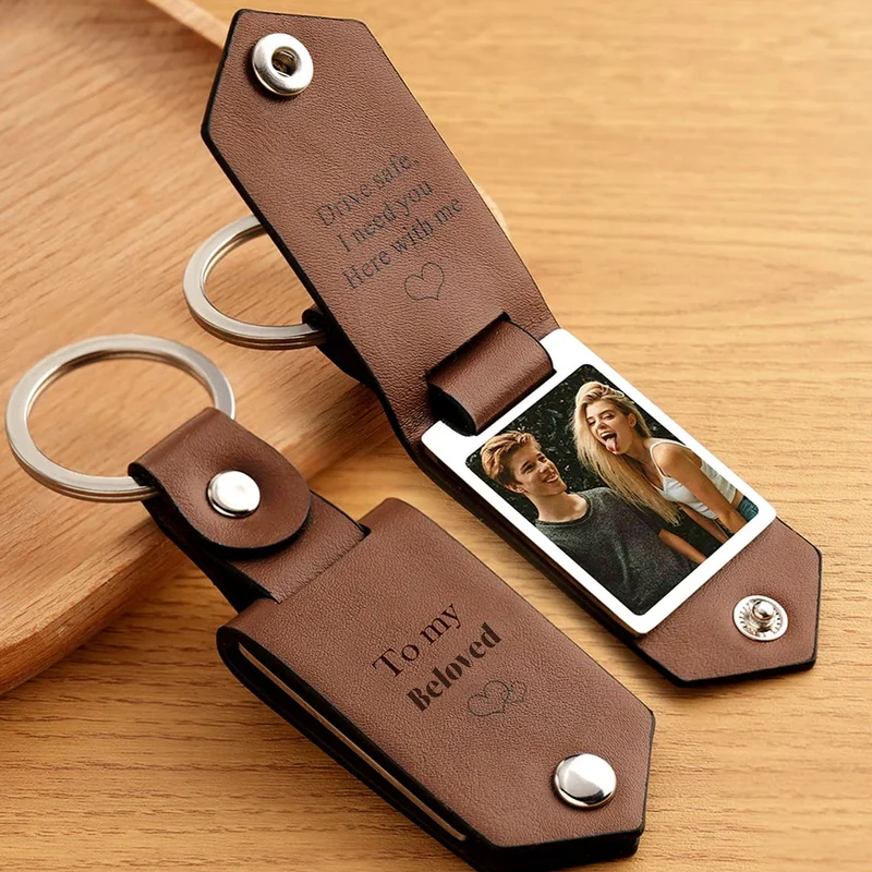 Porte-clés en PU avec plaque en aluminium pour sublimation (4 pièces)