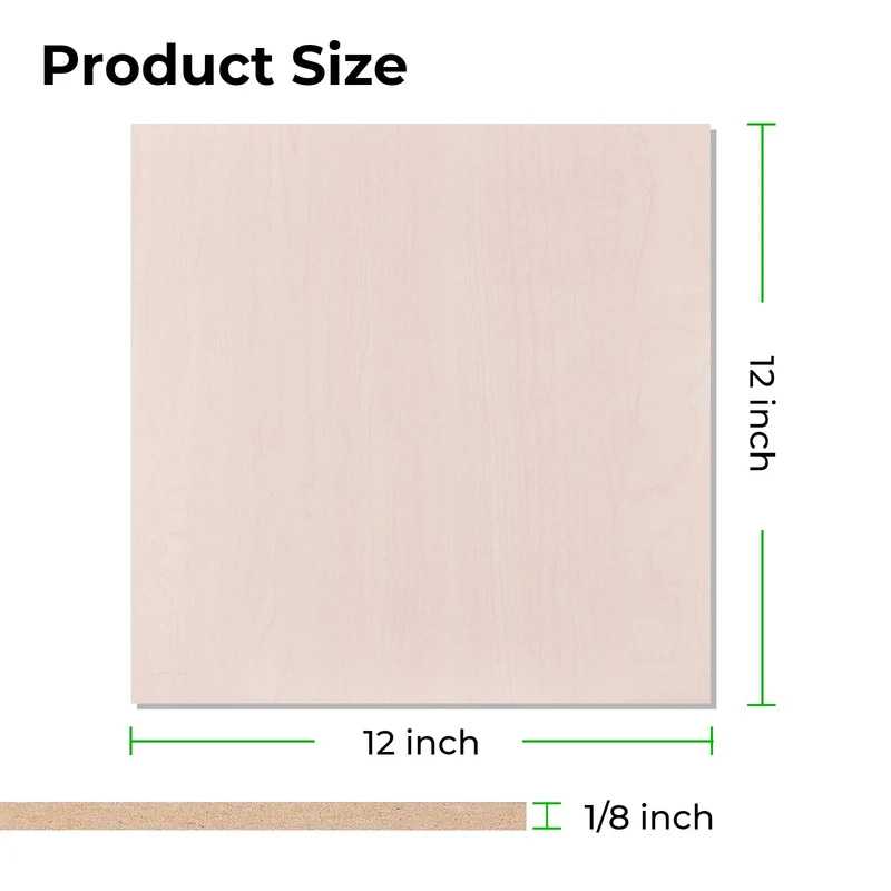 Panneau MDF imitation érable 3 mm (10 pièces)