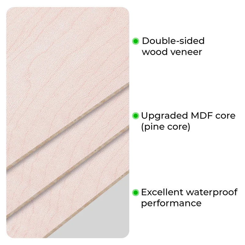 Panneau MDF imitation érable 3 mm (10 pièces)