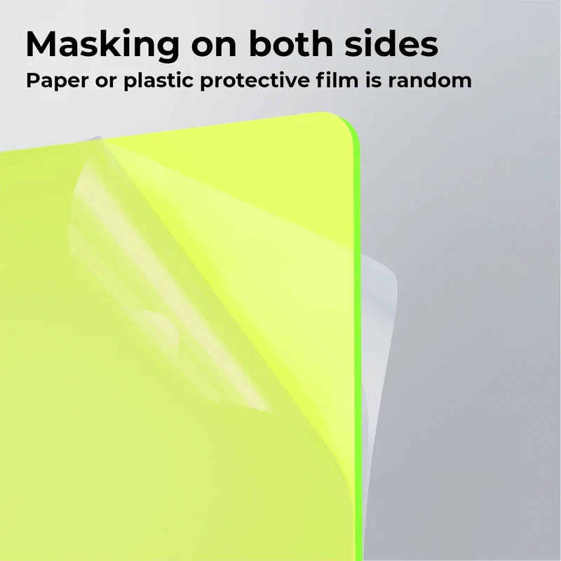 Feuille d'acrylique translucide verte fluorescente brillante 3 mm (3 pièces)