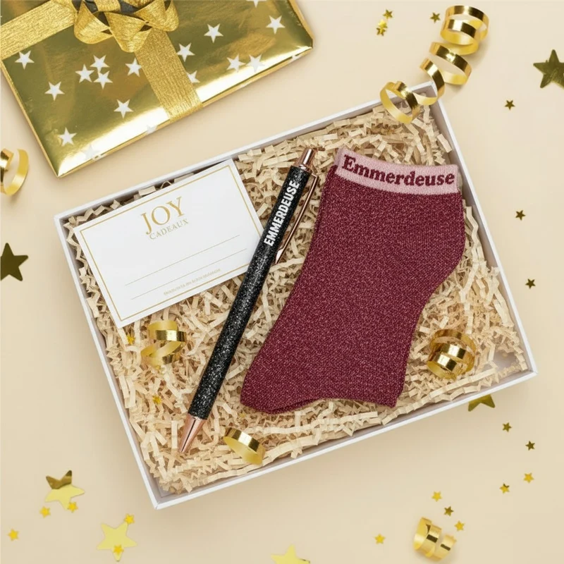Stylo à paillettes Emmerdeuse – Stylo fantaisie humour | Joy Cadeaux