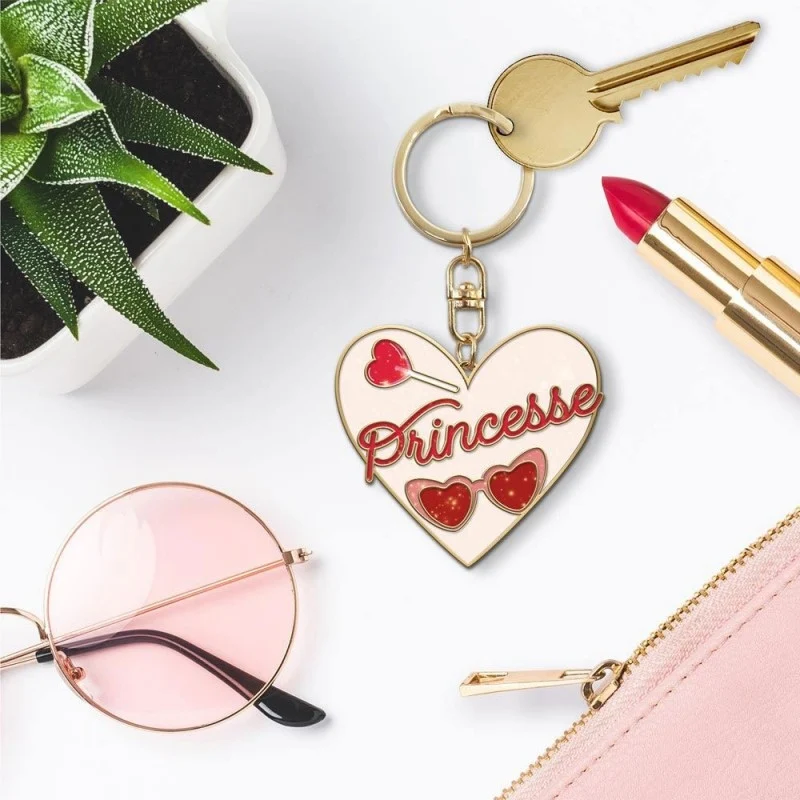 Porte-Clés Paillettes Princesse – Accessoire Femme Brillant