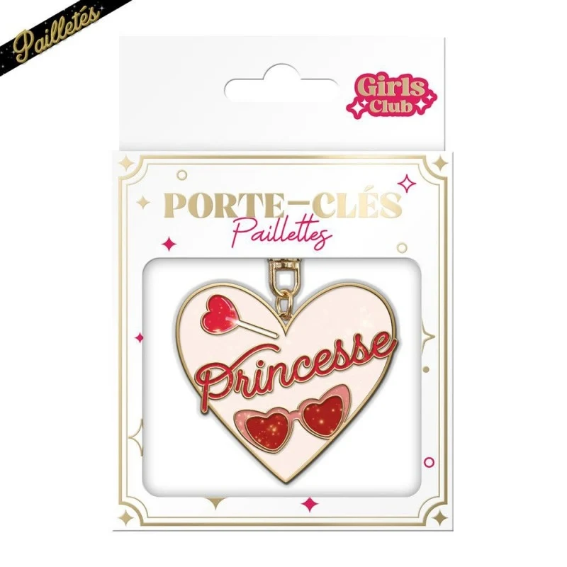 Porte-Clés Paillettes Princesse – Accessoire Femme Brillant