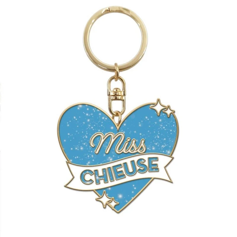 Porte-Clés Paillettes Miss Chieuse – Cadeau Femme Humoristique