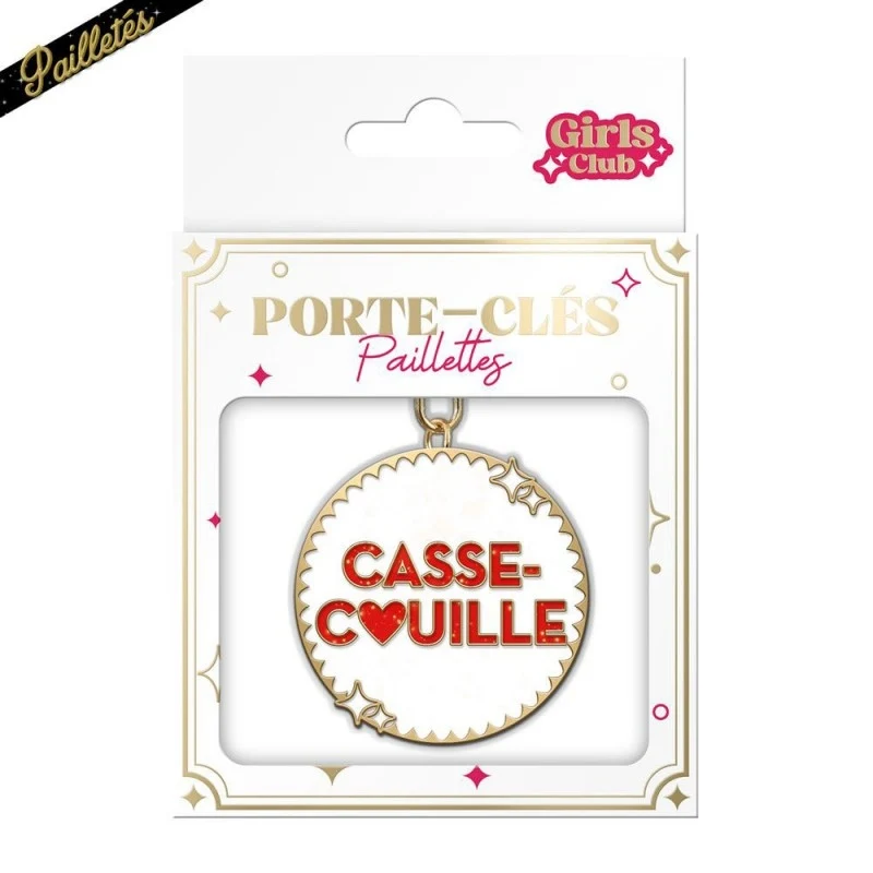 Porte-Clés Paillettes Casse-Couille – Cadeau Femme Fun & Original