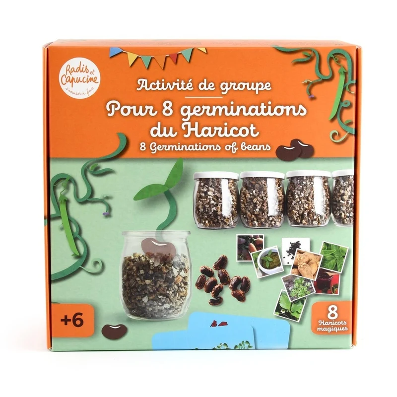 Kit Germination du Haricot – Activité Anniversaire Nature pour 8 Enfants | Made in France