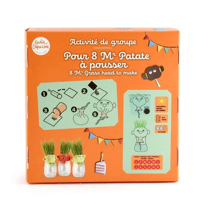 Kit Créatif Monsieur Patate – 8 Têtes à Faire Pousser | Activité Anniversaire Enfant