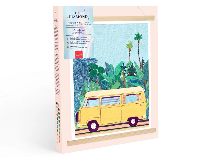 Coffret Petit Diamond – Diamond Painting Van Life 30x40 cm