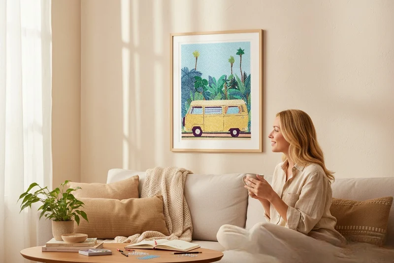 Coffret Petit Diamond – Diamond Painting Van Life 30x40 cm