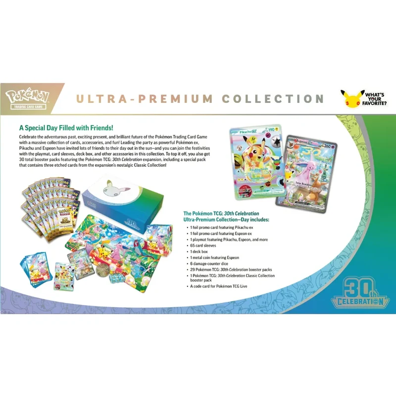 JCC POKÉMON : COLLECTION ULTRA PREMIUM 30E ANNIVERSAIRE « JOUR » - 6 NOVEMBRE - LIMITE DE 2 PAR COMMANDE [LIRE LA DESCRIPTION]