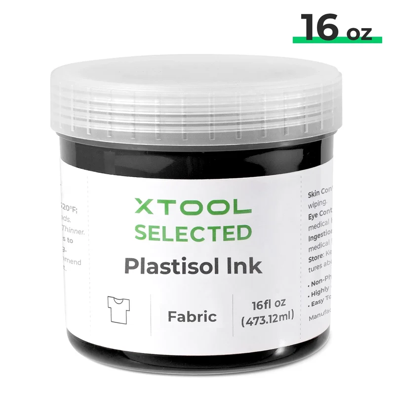 Encre Plastisol Noire pour Impression sur Tissu (473 ml)