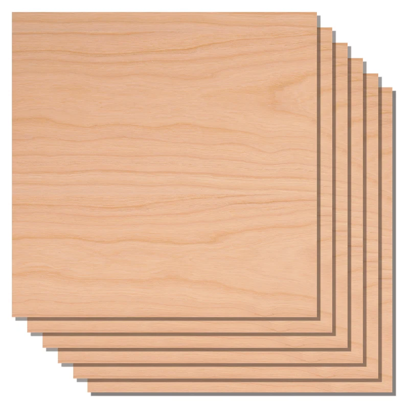 Plaques de Contreplaqué en Bois de Cerisier 3mm (6pcs)