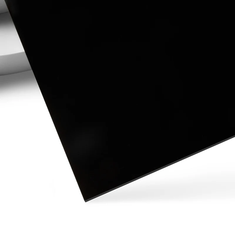 Acrylique Noir Opaque Brillant 3mm (3pcs)