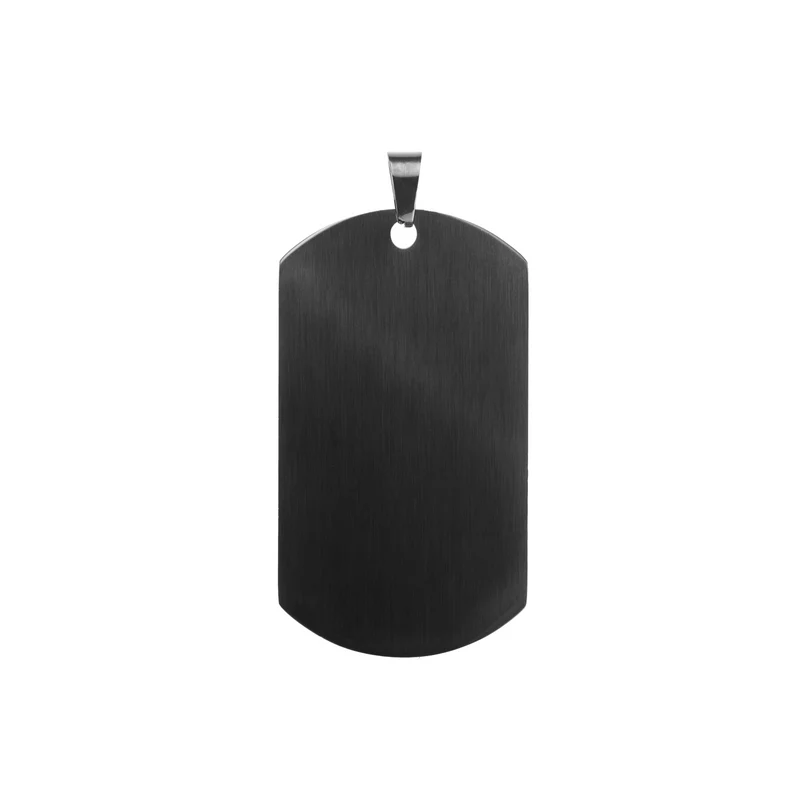 Pendentif militaire en acier inoxydable noir (10 pièces)