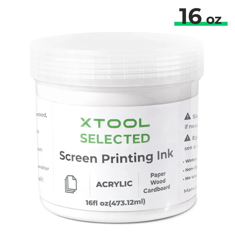 Encre de sérigraphie acrylique blanche (16 oz)