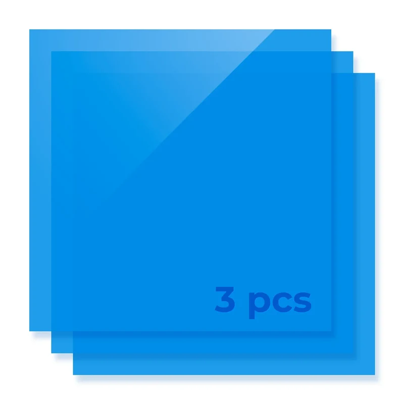 Feuille acrylique translucide brillante bleu cobalt 1/8 (3 pièces)
