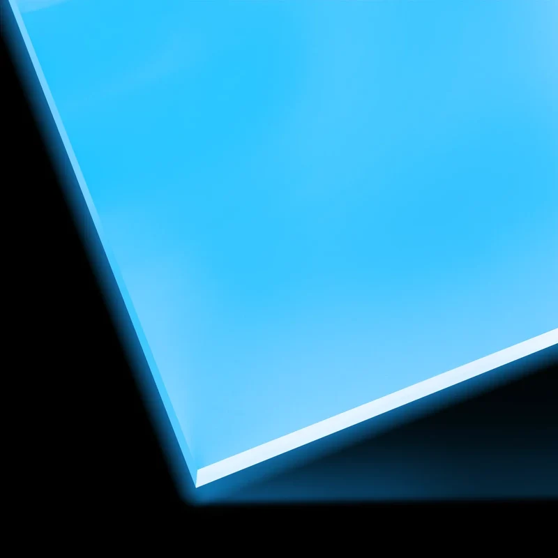 Feuille acrylique bleu turquoise phosphorescent 3 mm (3 pièces)