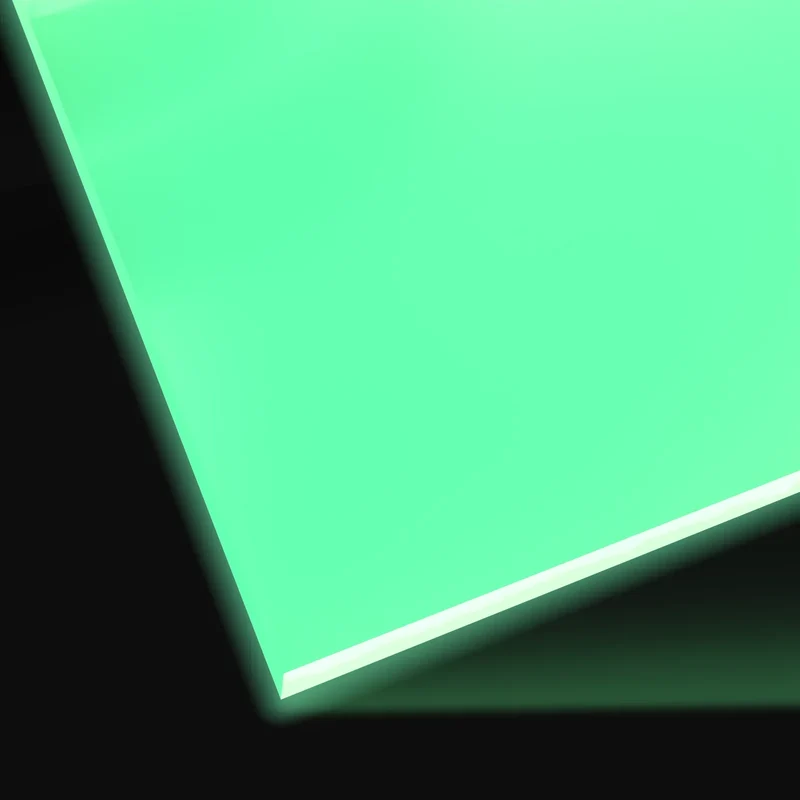 Feuille acrylique vert pâle phosphorescent 3mm (3 pièces)