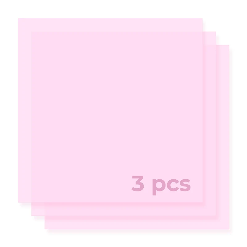 Feuille acrylique rose givré 3 mm (3 pièces)