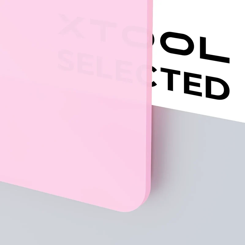 Feuille acrylique rose givré 3 mm (3 pièces)