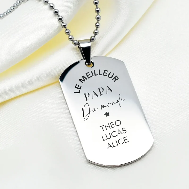 Pendentif militaire en acier inoxydable (10 pièces)