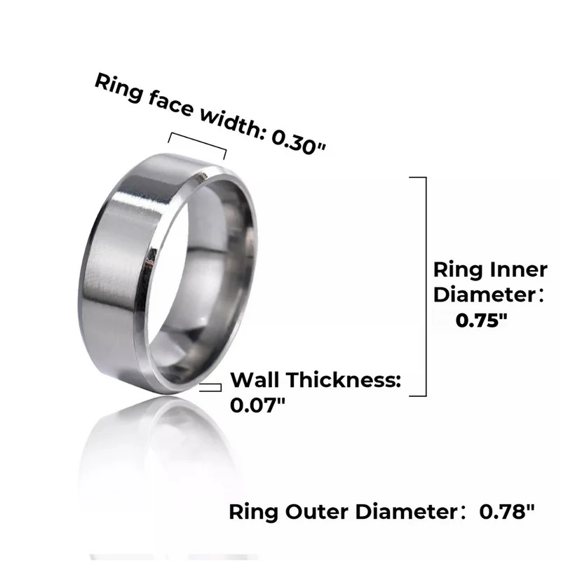 Bague en acier inoxydable (10 pièces)