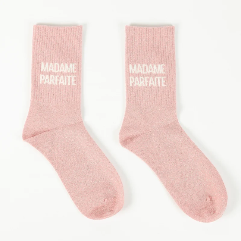 Chaussettes MADAME PARFAITE à Paillettes – Message Chic & Fun (36-42)