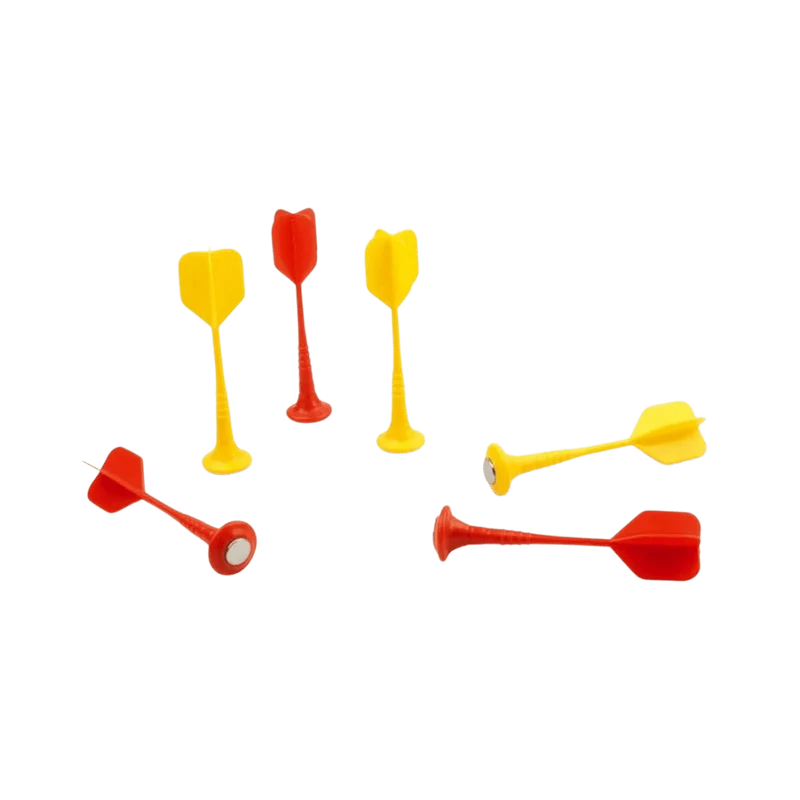 Dards magnétiques 6 pièces rouges & jaunes (PLUS EN PRODUCTION)