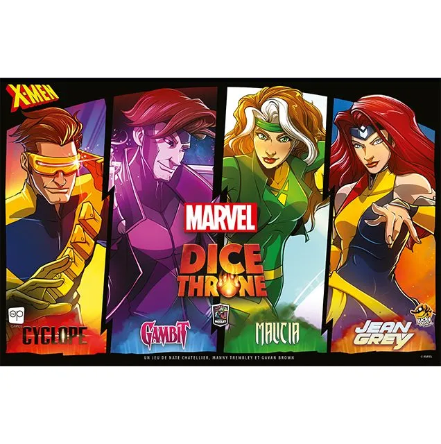Dice Throne Marvel - Cyclope, Gambit, Malicia, Jean Grey